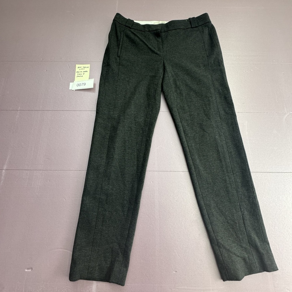 LOFT Marisa Ankle Pants Women Size 0 Grey New Stretch Tapered Dress Trousers